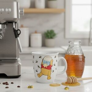 Disney Winnie the Pooh Coffee Mug‎ Pooh Bear Honey Pot Bumble Bee Cup